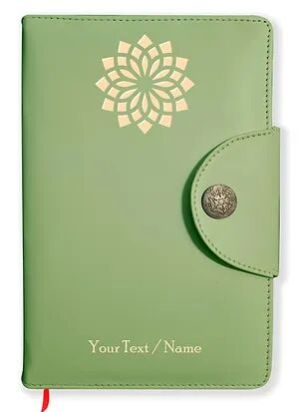 Personalized Olive Green Soft Leather Cover Notebook/Diary (Soft Lthr OGr 08)