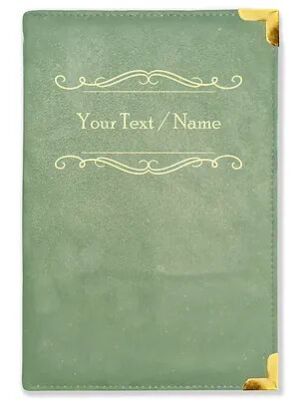 Personalized Olive Green Suede Finish Leather Cover Notebook/Diary (Sue OGr 07)
