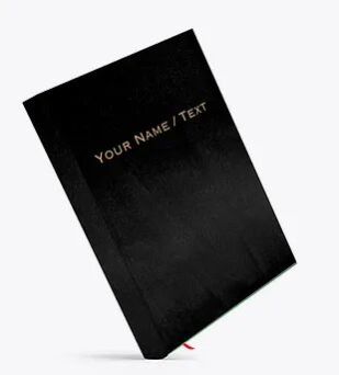 Personalized Satin Cover Notebook / Diary (NBSatin Black 03)