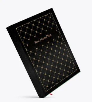 Personalized Satin Cover Notebook / Diary (NBSatin Black 06)