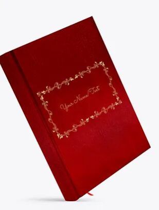 Personalized Satin Cover Notebook / Diary (NBSatin Maroon 04)