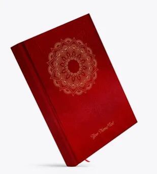 Personalized Satin Cover Notebook / Diary (NBSatin Maroon 05)
