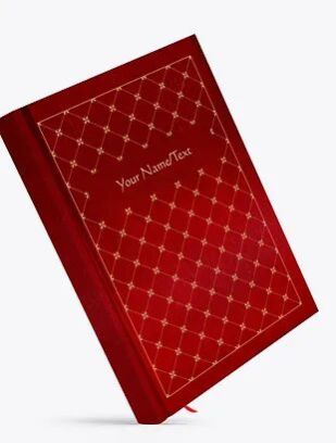 Personalized Satin Cover Notebook / Diary (NBSatin Maroon 06)
