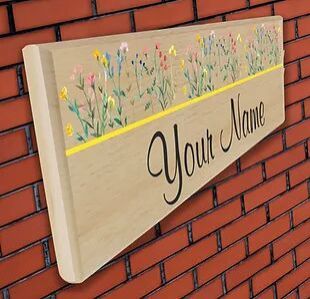 Personalized UV Printed Wooden Door Name Plate (NP 05)