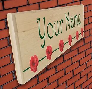 Personalized UV Printed Wooden Door Name Plate (NP 13)