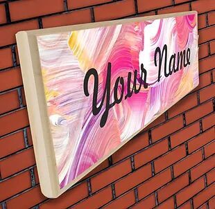 Personalized UV Printed Wooden Door Name Plate (NP 14)