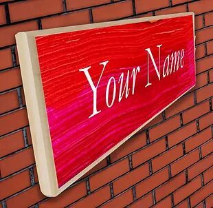 Personalized UV Printed Wooden Door Name Plate (NP 15)