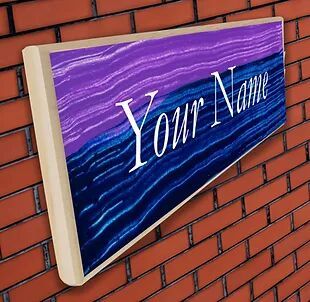Personalized UV Printed Wooden Door Name Plate (NP 16)