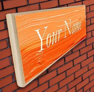 Personalized UV Printed Wooden Door Name Plate (NP 17)