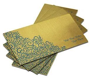 Shagun Envelope on Gold Textured paper(Pack of 10) SEGOLD 002