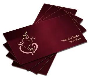 Shagun Envelope on Maroon Satin paper(Pack of 10) SESATIN 004