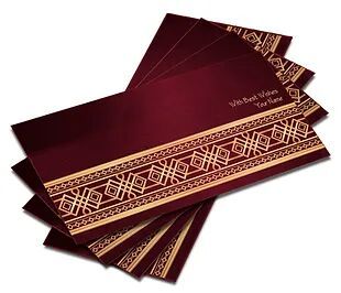Shagun Envelope on Maroon Satin paper(Pack of 10) SESATIN 003