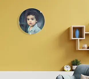 Wall Mount Circular (10 in Dia) Shape Acrylic Photograph Printed Frame
