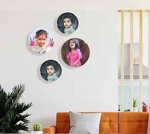 Wall Mount Circular Shape (4 & 6 inch Dia) Acrylic Photograph Printed Frame