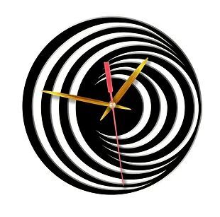 Wooden Laser Cut Black Wall Clock (001)