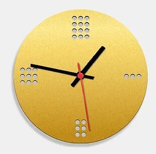 Wooden Laser Cut Golden Wall Clock (010)