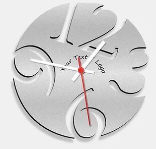Wooden Laser Cut Silver Wall Clock (018)
