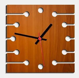 Wooden Laser Cut Teak Wood Finish Wall Clock (002)