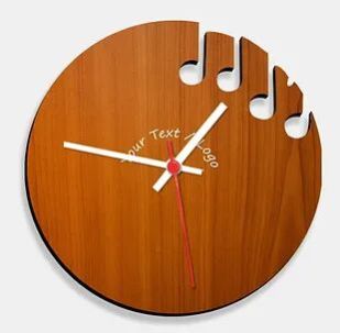 Wooden Laser Cut Teak Wood Finish Wall Clock (020)