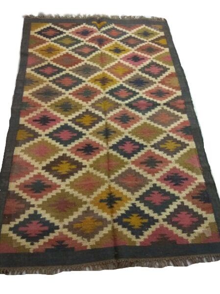 GE-104 Wool Jute Kilim Rugs