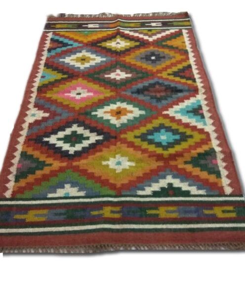 GE-105 Wool Jute Kilim Rugs