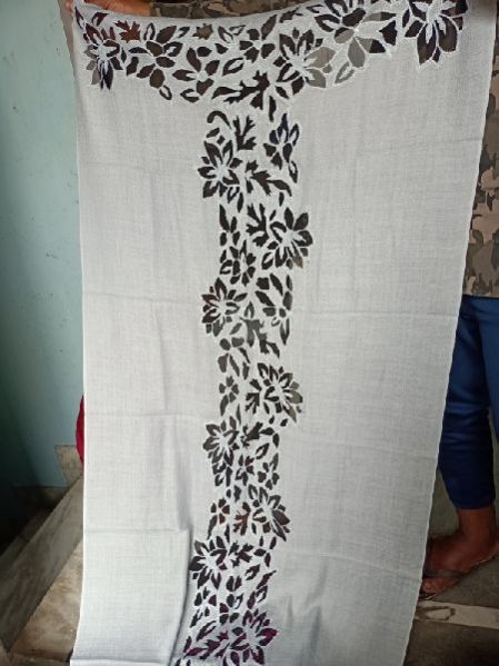 Cut Work Fine Wool Stole 01