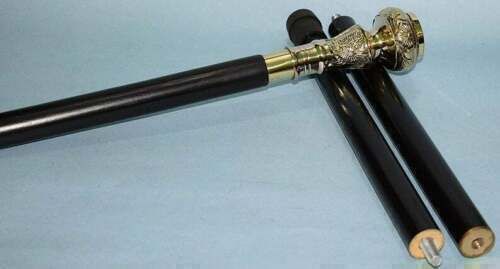 Victorian Handle Brass Wood Walking Stick