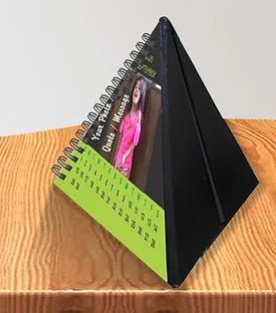 Personalized Pyramid Table Calendar (DCal Tri 02)