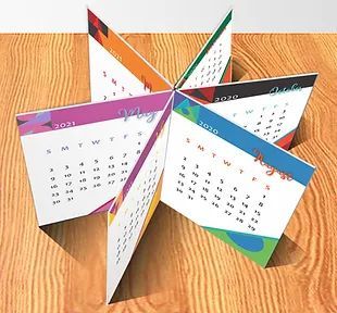 Personalized Star Shape Table Calendar (DCal Star 02)