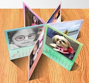 Personalized Star Shape Table Calendar (DCal Star 03)