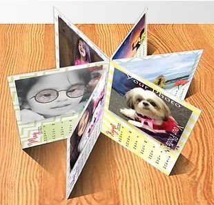 Personalized Star Shape Table Calendar (DCal Star 04)