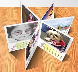 Personalized Star Shape Table Calendar (DCal Star 05)