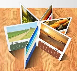 Personalized Star Shape Table Calendar (DCal Star 01)