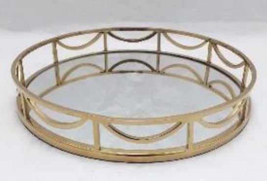 Iron & Glass Serving Tray 01