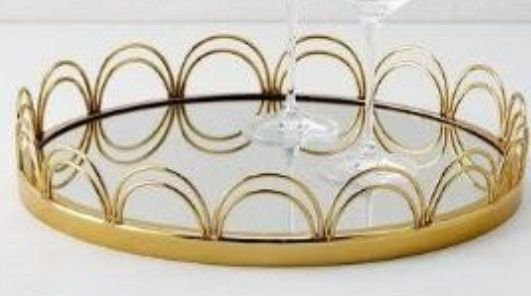 Iron & Glass Serving Tray 02