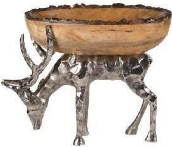 Wood & Aluminum Serving Bowl 03