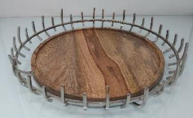 Wood & Iron Serving Tray 02