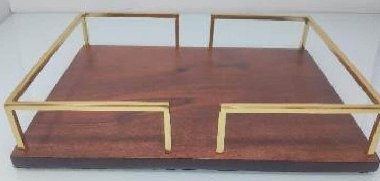 Wood & Iron Serving Tray 06