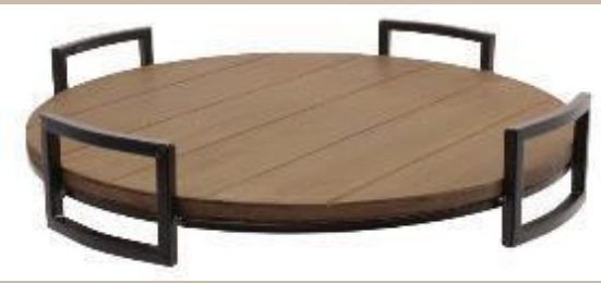 Wood & Iron Serving Tray 10
