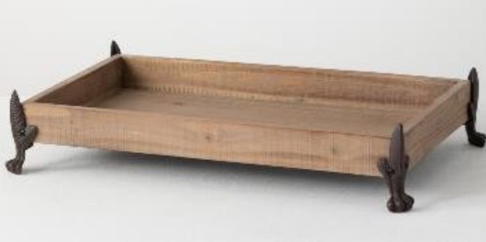 Wood & Iron Serving Tray 12