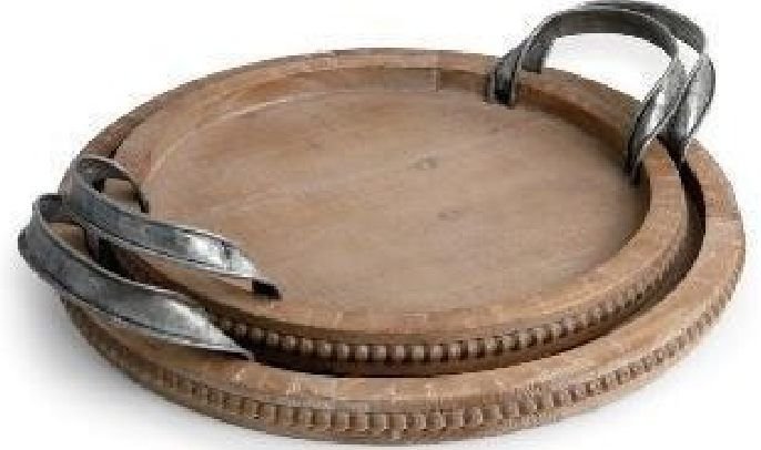 Wood & Iron Serving Tray 13