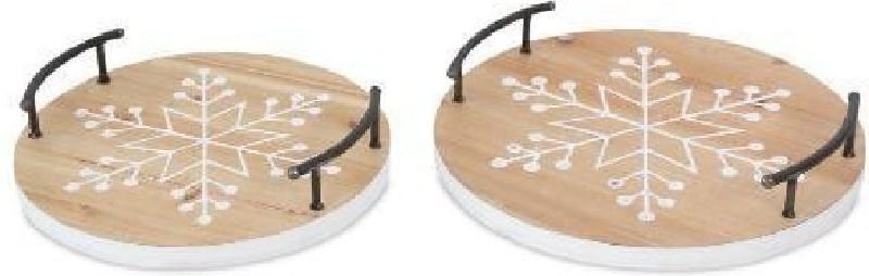 Wood & Iron Serving Tray 14