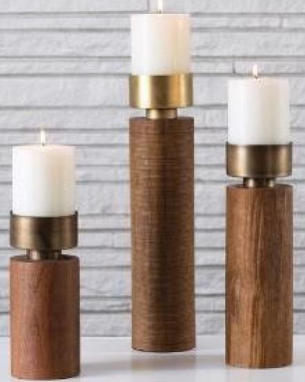 Wooden Candle Holder 02