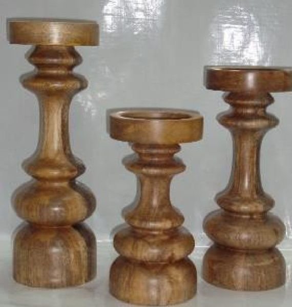 Wooden Candle Holder 05