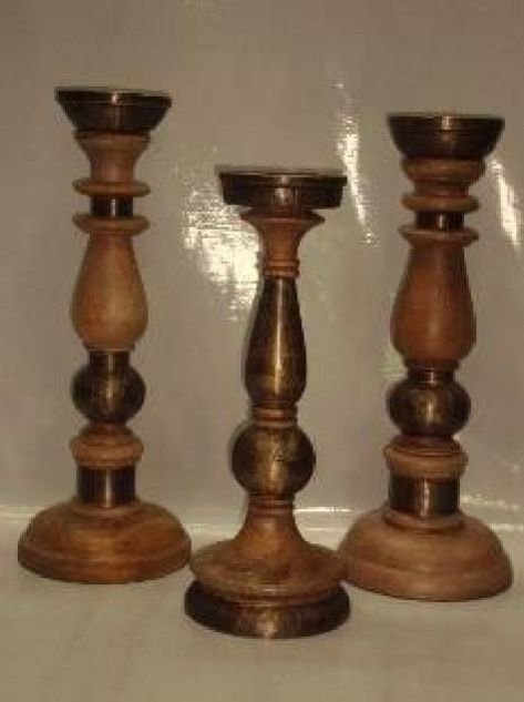 Wooden Candle Holder 06