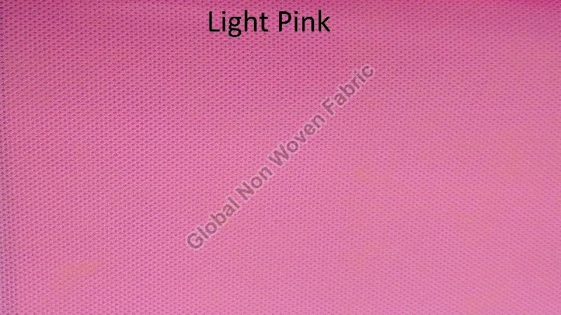 Plain Light Pink Non Woven Fabric