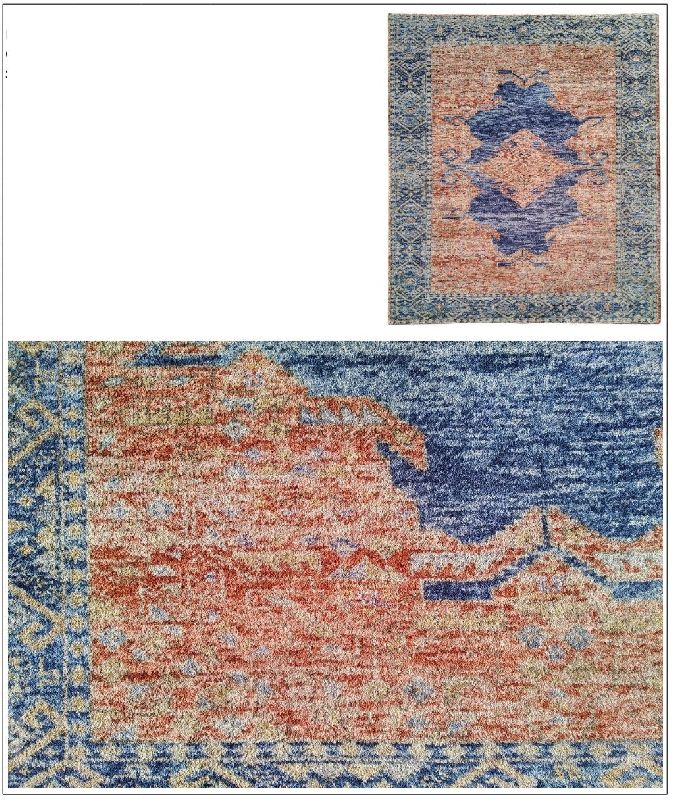 ANK015 Brown Hand Knotted Indo Tibetan Carpet