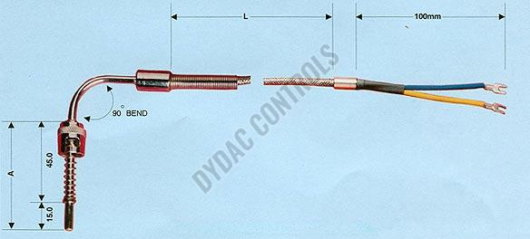90 Degree Bend RTD Thermocouple