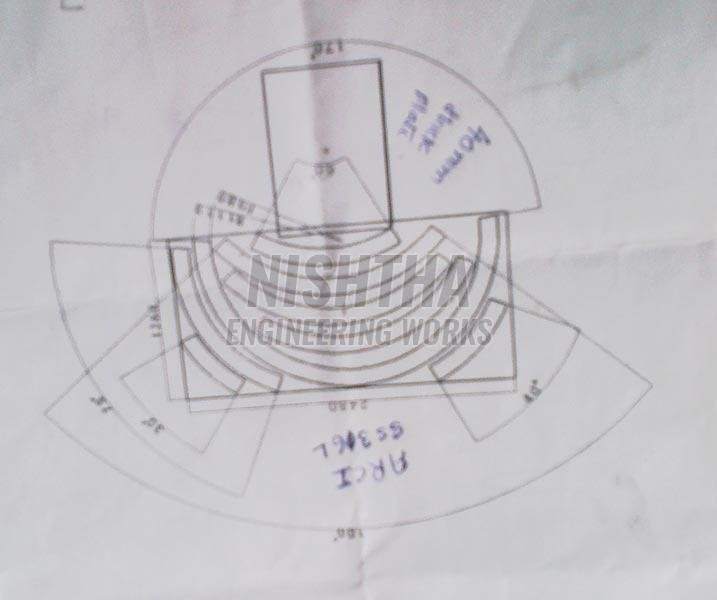 40mm Thick  SS-316L Plate  Cutting Layout