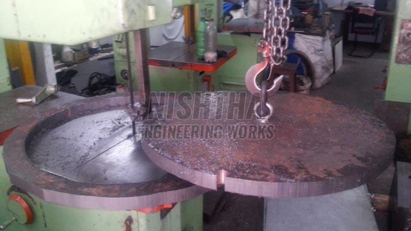 70mm Thick En 19  Plate 550 Dia ID Cuting